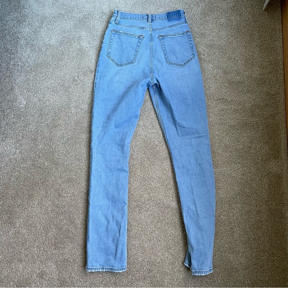 WORN ONCE Abercrombie 90s slim straight ultra high rise jeans curve love long - Picture 5 of 6